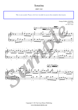 Sonatina in B flat Major, HWV 585