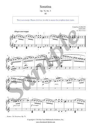 Sonatina in A minor, Op. 76, No. 5 (3/3)
