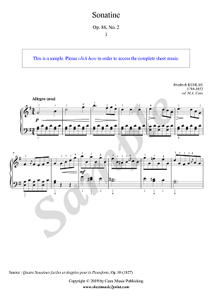 Sonatina in G Major, Op. 88, No. 2 (1/3 : Allegro assai)