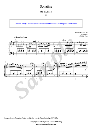 Sonatina in A minor, Op. 88, No. 3 (3/3 : Allegro burlesco)