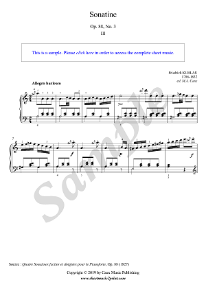 Kuhlau : Sonatina Op. 88, No. 3 (3/3 : Allegro burlesco)