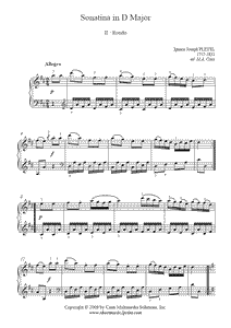 Pleyel : Sonatina in D Major (II)