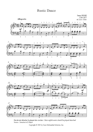 Sonatina in D Major (Rustic Dance)