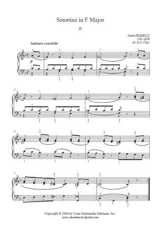 Sonatina in F Major (II : Andante cantabile)