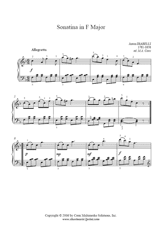 Sonatina in F Major (I : Allegretto)