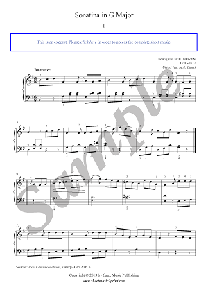 Sonatina in G Major, Anh. 5 (2/2) -- Urtext