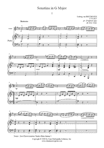 Beethoven : Sonatina in G Major (I) - Violin