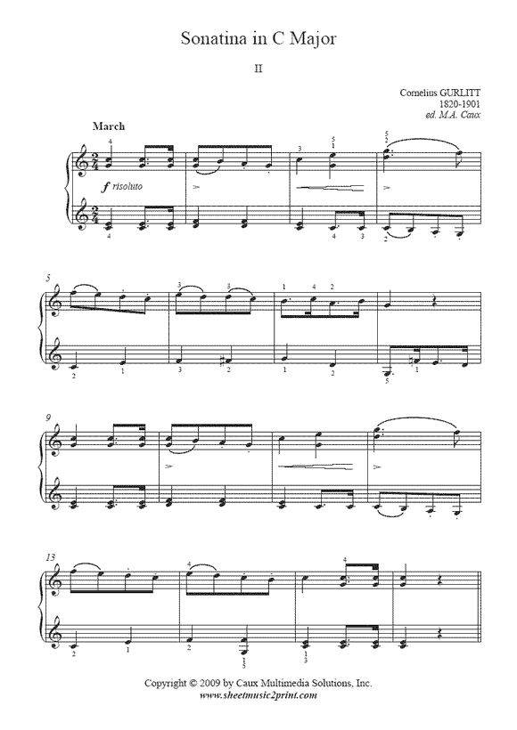 Gurlitt : Sonatina in C Major (II)