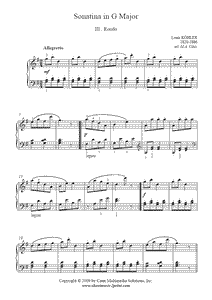 Kohler : Sonatina in G Major (III)