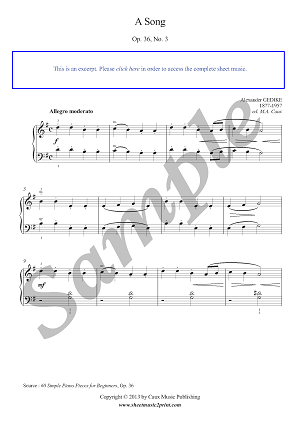 A Song, Op. 36, No. 3