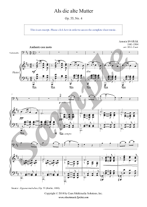 Songs My Mother Taught Me, Op. 55, No. 4