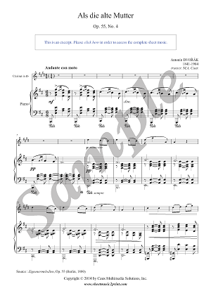 Songs My Mother Taught Me, Op. 55, No. 4