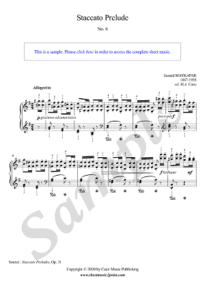 Staccato Prelude Op. 31, No. 6