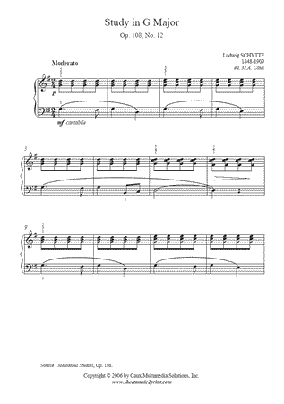 Study in G Major, Op. 108, No. 12