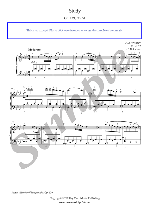 Czerny : Etude Op. 139, No. 51