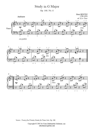 Study in G Major, Op. 166, No. 6