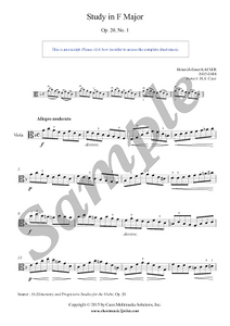 Kayser : Study Op. 20, No. 1 - Viola