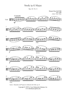 Kayser : Study Op. 20, No. 8 - Viola