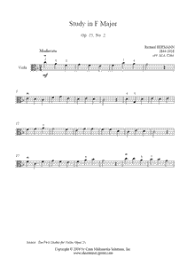 Hofmann : Study Op. 25, No. 2 - Viola