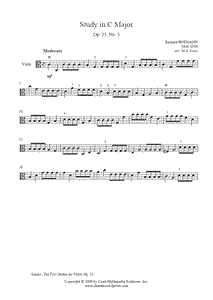 Hofmann : Study Op. 25, No. 5 - Viola