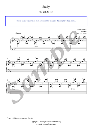 Czerny : Study Op. 261, No. 53