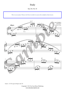 Czerny : Study Op. 261, No. 81