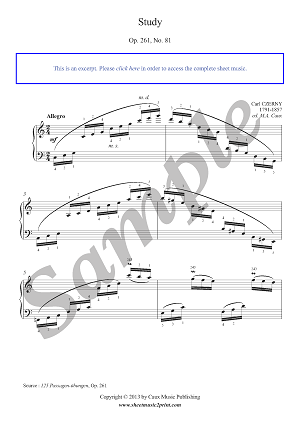 Study in C Major, Op. 261, No. 81