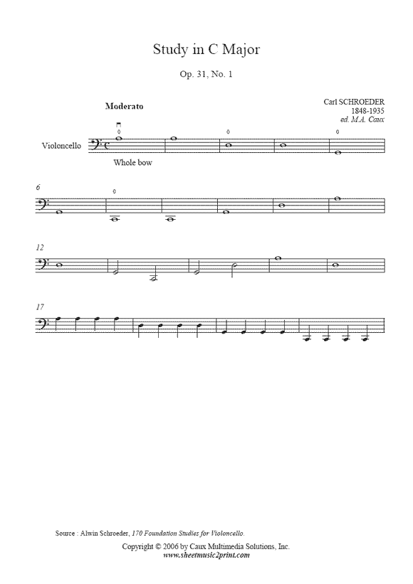 Schroder : Study Op. 31, No. 1