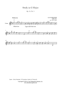 Schroder : Study Op. 31, No. 5 - Violin