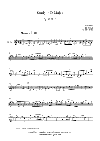 Study in D Major, Op. 32, No. 3
