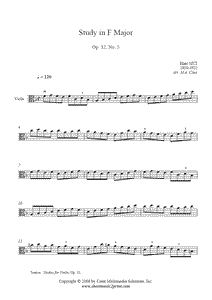 Sitt : Study Op. 32, No. 5 - Viola