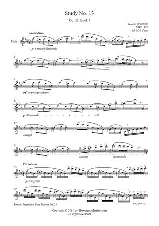 Study No. 13 in B minor, Op. 33, Book I