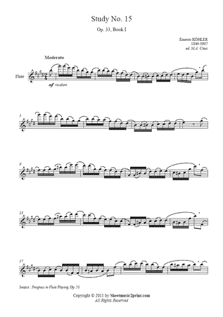 Study No. 15 in E Major, Op. 33, Book I