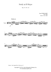 Wohlfahrt : Study Op. 45, No. 10 - Viola