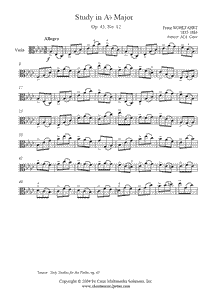 Wohlfahrt : Study Op. 45, No. 12 - Viola