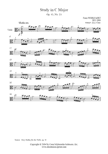 Wohlfahrt : Study Op. 45, No. 13 - Viola