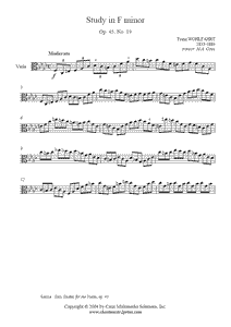 Wohlfahrt : Study Op. 45, No. 19 - Viola