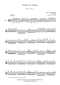 Wohlfahrt : Study Op. 45, No. 21 - Viola