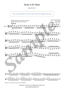 Wohlfahrt : Study Op. 45, No. 5 - Viola
