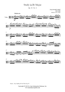 Wohlfahrt : Study Op. 45, No. 6 - Viola