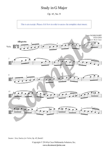 Wohlfahrt : Study Op. 45, No. 9 - Viola