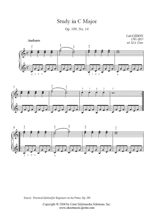 Study in C Major, Op. 599, No. 14
