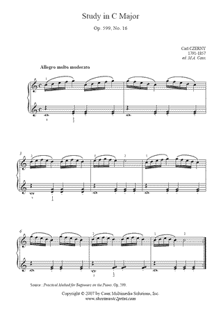 Study in C Major, Op. 599, No. 16