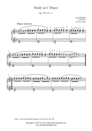 Study in C Major, Op. 599, No. 17