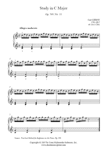 Czerny : Study Op. 599, No. 18