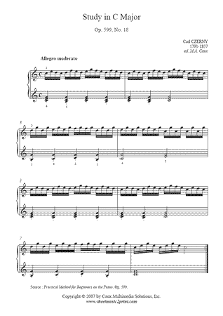 Study in C Major, Op. 599, No. 18