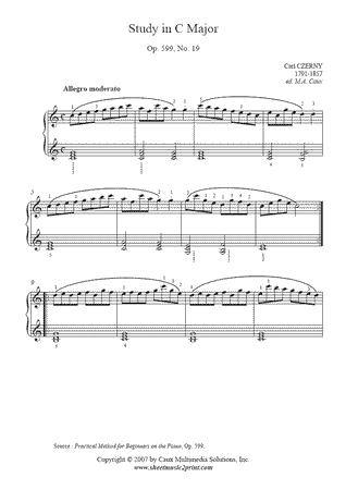 Study in C Major, Op. 599, No. 19