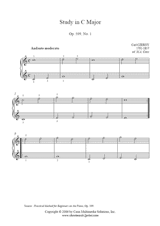 Study in C Major, Op. 599, No. 1