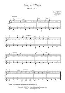 Czerny : Study Op. 599, No. 21
