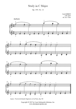 Study in C Major, Op. 599, No. 21